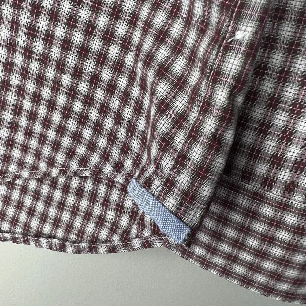 J Crew Shirtings Plaid Red Green White Sz XL